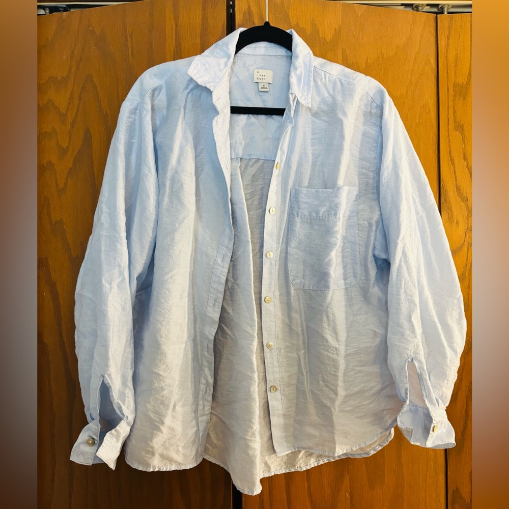 A new day flowy basic button down shirt